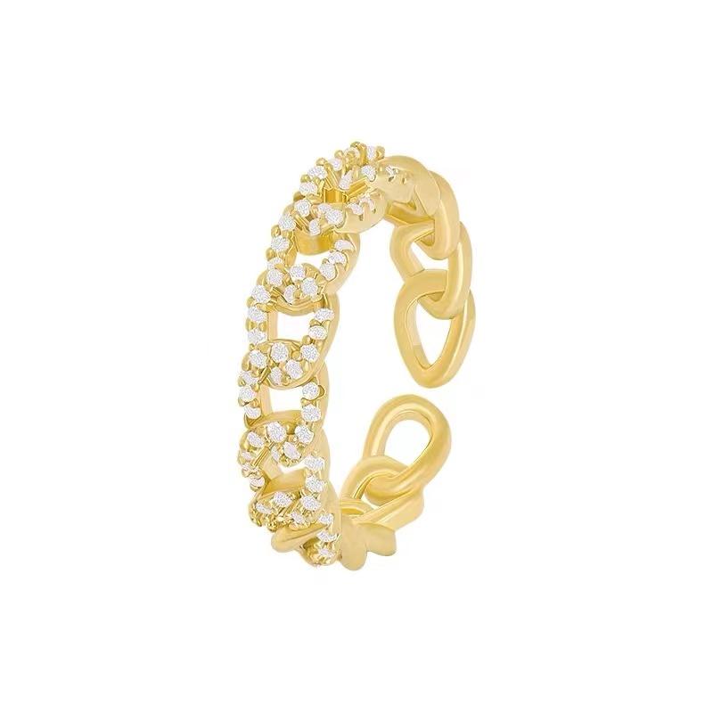 2026 New Luxury Zircon Twist Design Gold Silvery Colour Ring For Woman Fashion Korean Jewelry Wedding Party Unusual Finger Rings