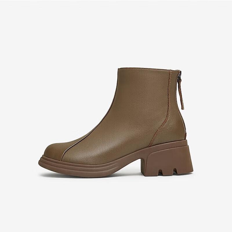 TaTa Women s Fashion Casual Ankle Boots CBQ01DD4 38