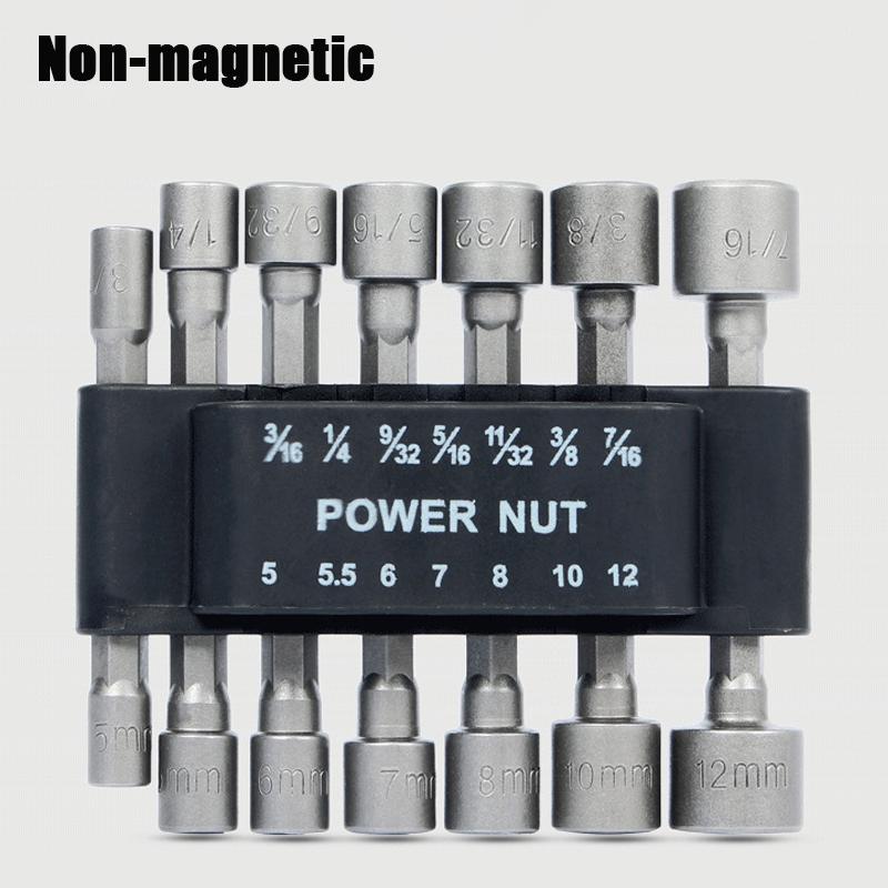 Hexagonal Bit Socket 1/4" Hex Shank Hex Nut Socket 9/14 Pcs Electric Drill Bit Set Household Auto Repair Tool