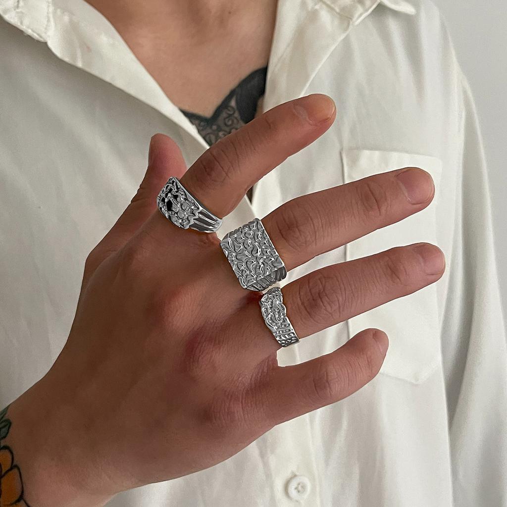 European and American Jewelry New Men's Rings Trendy Hip-hop Personality Versatile Jewelry
