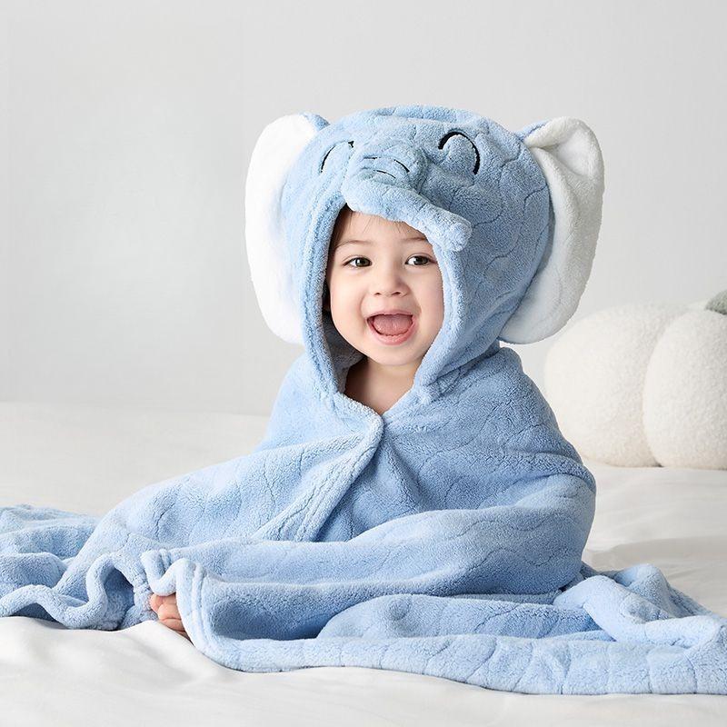Children's Bath Towels Boys and Girls Wearable Cape Baby Bathrobe Bath Quick-drying Absorbent Wrap