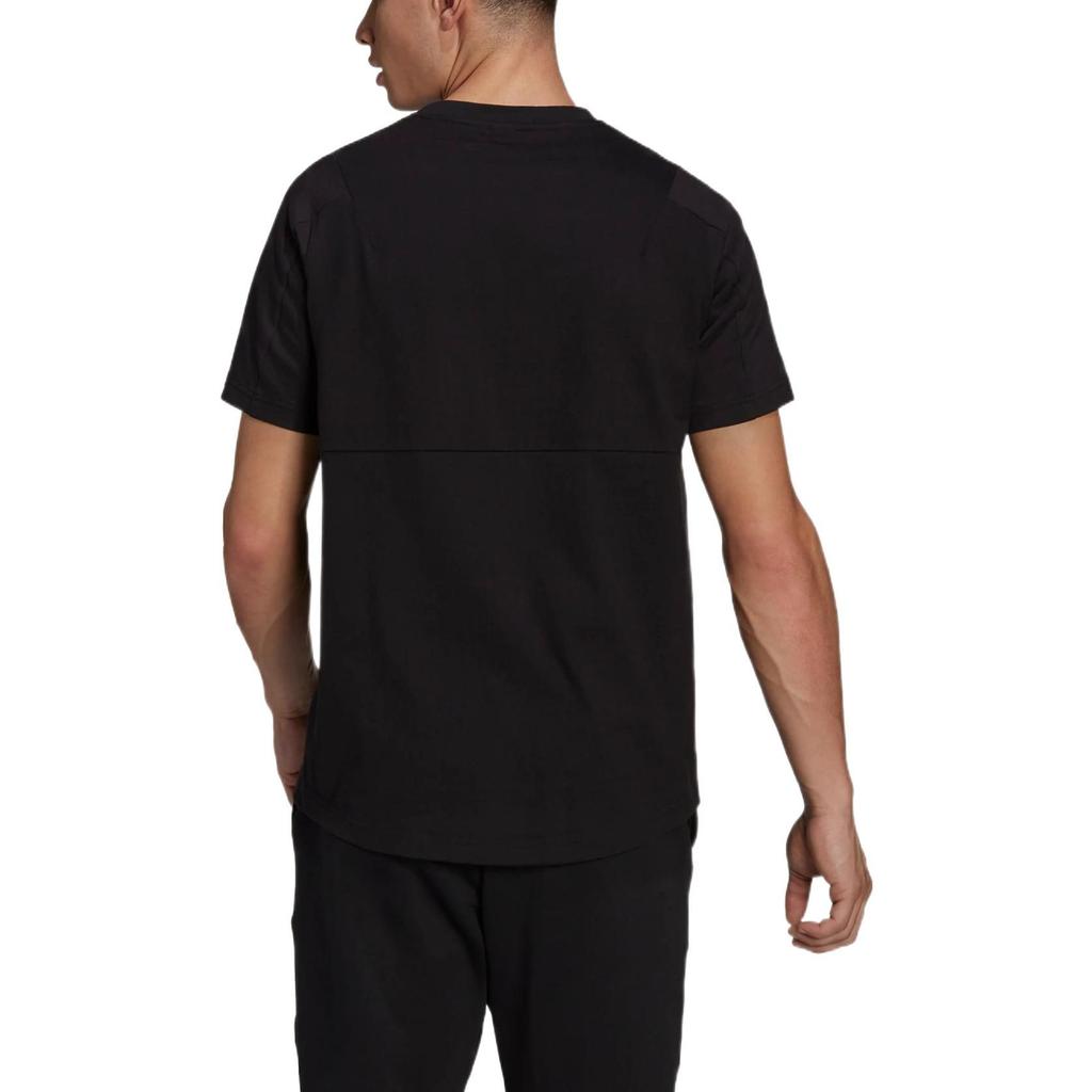 Adidas Day T Shirts Men's Black Crew Neck Moderate Straight Fit HE2238