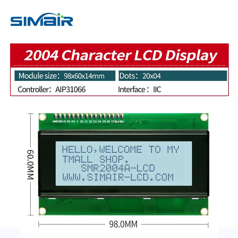20x04 IIC Serial Dot Matrix LCD Module with Dupont Wire, English & Japanese Characters