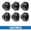 Universal Car Turn to Rod Arm Ball Joint Head Dust Protection Car Suspension Steering Parts Rubber Black (Set of 6)