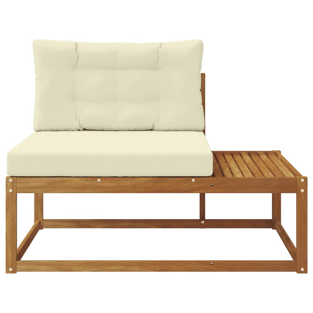 Outdoor Corner Sofa with Cushions Natural Finish 115 X 83 X 73 Cm