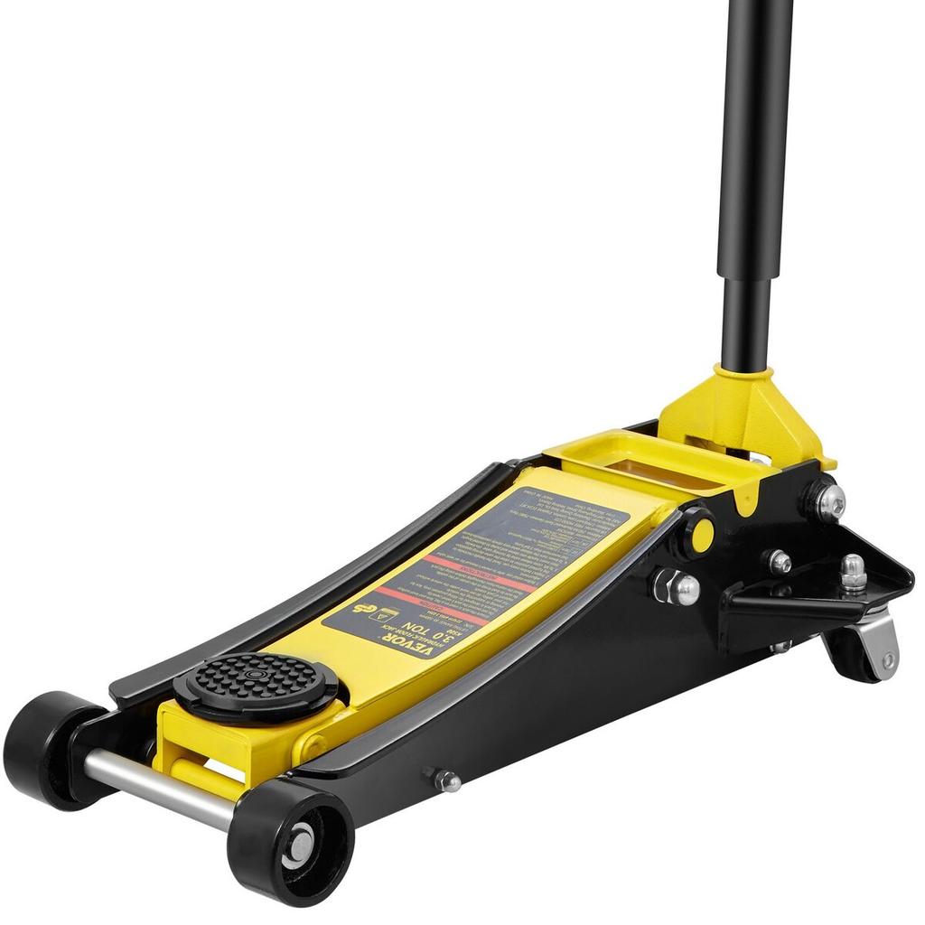 Low Profile Floor Jack 3 Ton Heavy Duty Steel Dual Piston Rapid Pump