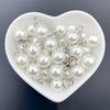 10pcs Inlaid Rhinestone Imitation Pearl Beads Pendant Accessories for Necklace Clothes Earring Charm Bracelet DIY Jewelry Making
