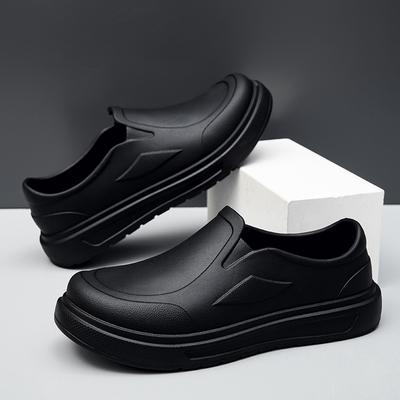 Fashion Chef Shoes Non-slip Waterproof Oil-proof Kitchen Work Shoes 2025 Light Breathable Kitchen Slippers Canteen Hotel Shoes for Men