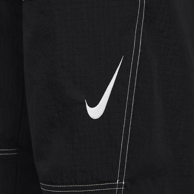 Nike NSW Repeat Swoosh GX Gewebte Lässige Lockere Jogginghose Damen Unterteile Schwarz DD5573-010
