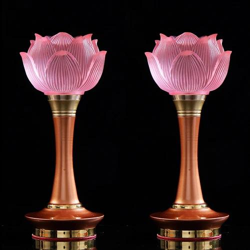 

2 шт./лот имитация подсвечника в китайском стиле старинное стекло семь цветов лотоса бытовой Будда передняя поставка