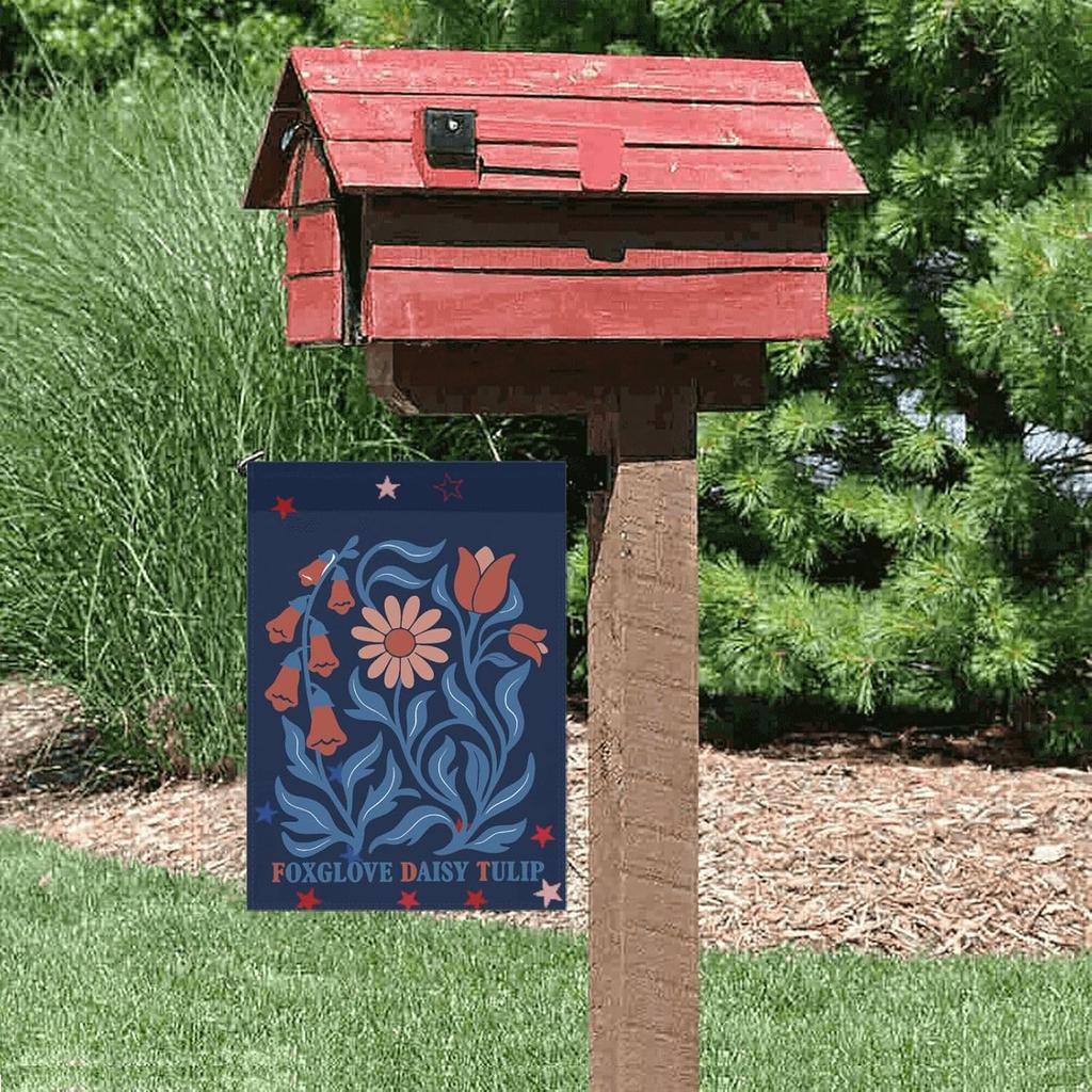 Foxglove Daisy Tulip Yard Flag 31*46CM One Size Double Sided, Inspirational Yard Flags