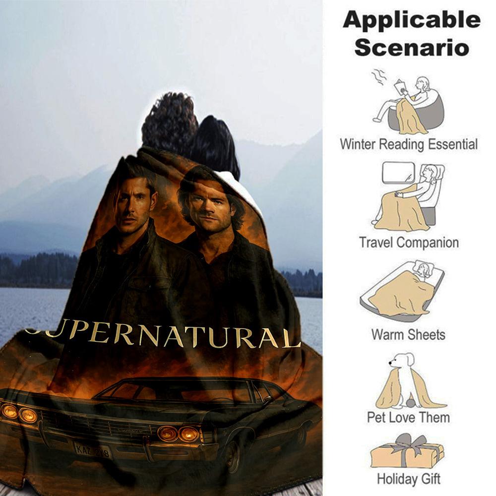 1pc Supernatural Supernatural Throw Blanket Soft Flannel, Cozy All Season Polyester Perfect for Home, Office