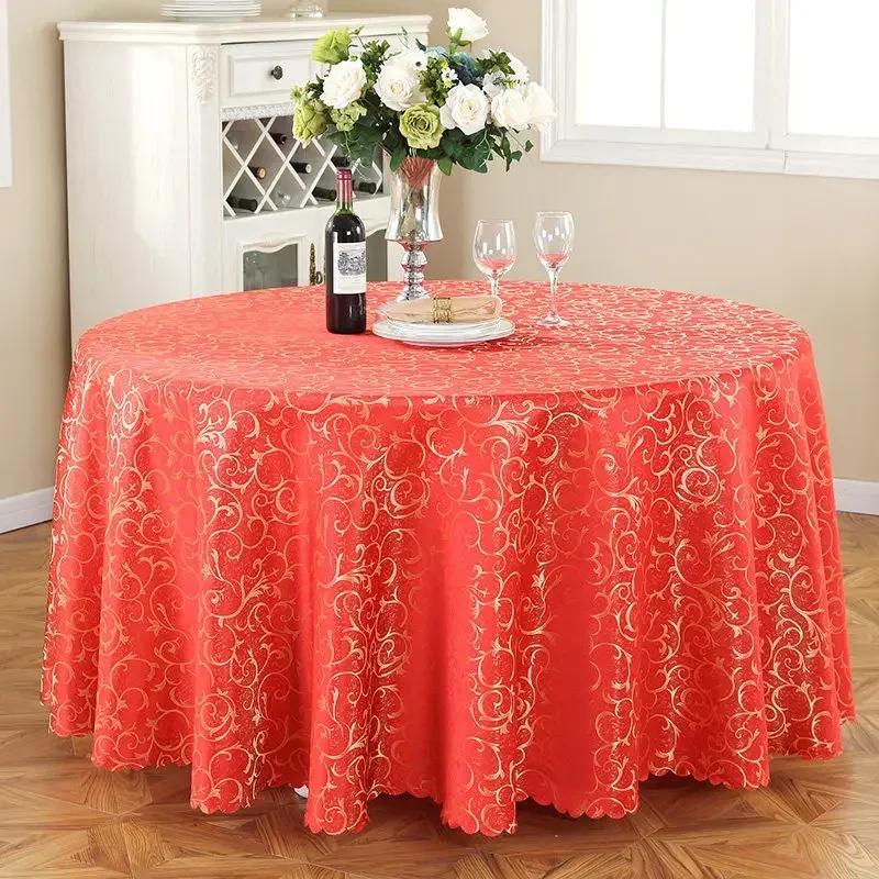 Large Round Table Covers Hotel Restaurant Tablecloth for Dining Stain-Resistant Durable Fabric Ideal for Banquets Home Decor