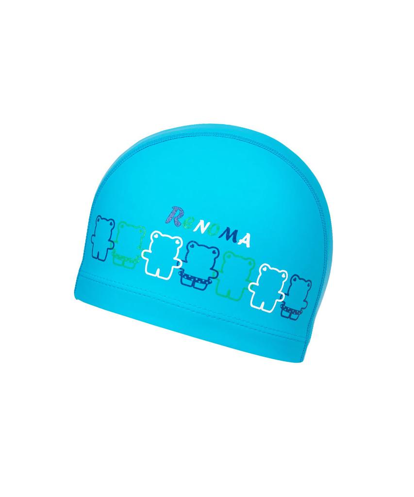 Lenomasuyeongbog Kids' Heart Bear Pu Swim Cap Aqua Blue Ro-Rc2E751-Ab