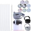 5pcs Reusable Straws For Stanley 30oz Tumbler Replacement Plastic Straws&Cleaning Brush&Leak Proof Lid Wear-Resistant Cup Access