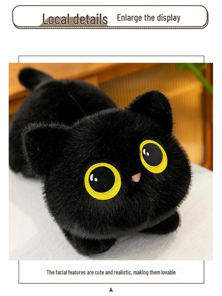 Cross-Border Long Plush Cat Pillow Doll for Girls - Cozy Comfort Bed or Leg-Clamping Toy