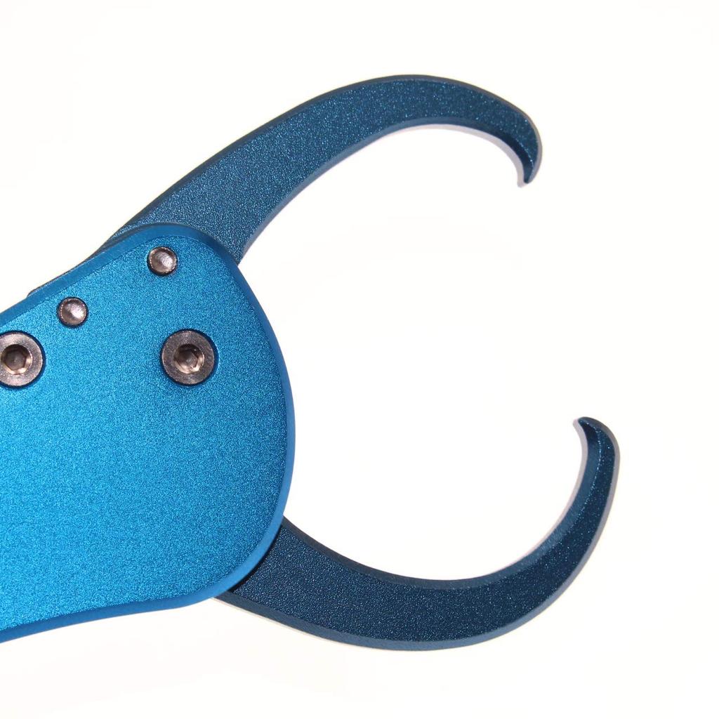 1091 Fish Lightweight Aluminum Fish Long Reach Gun Grip (Iregui) Grip, Grip, (Blue (Aluminum Trigger))