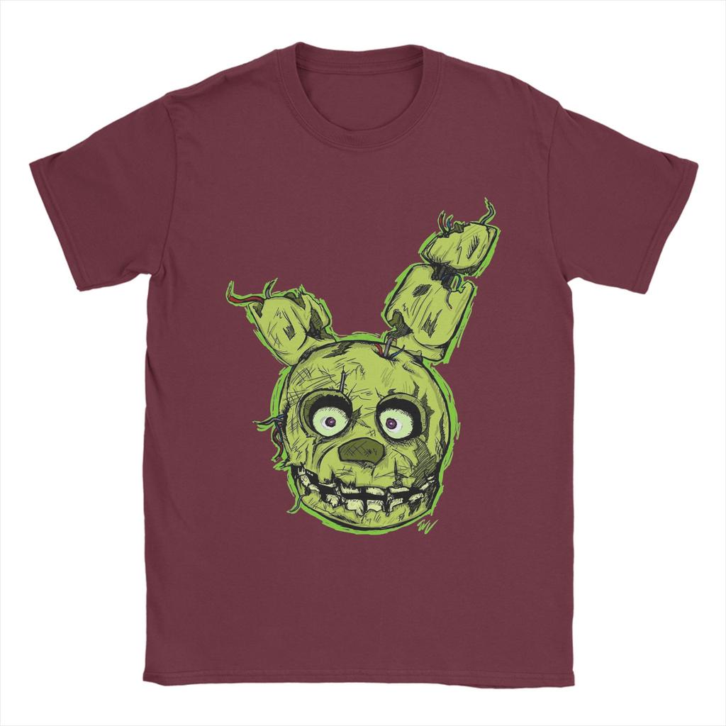 FNAF Springtrap  Five Nights At Freddys Men T Shirts  Creative Tees Short Sleeve Round Neck TShirt 100 Cotton Printed Tops