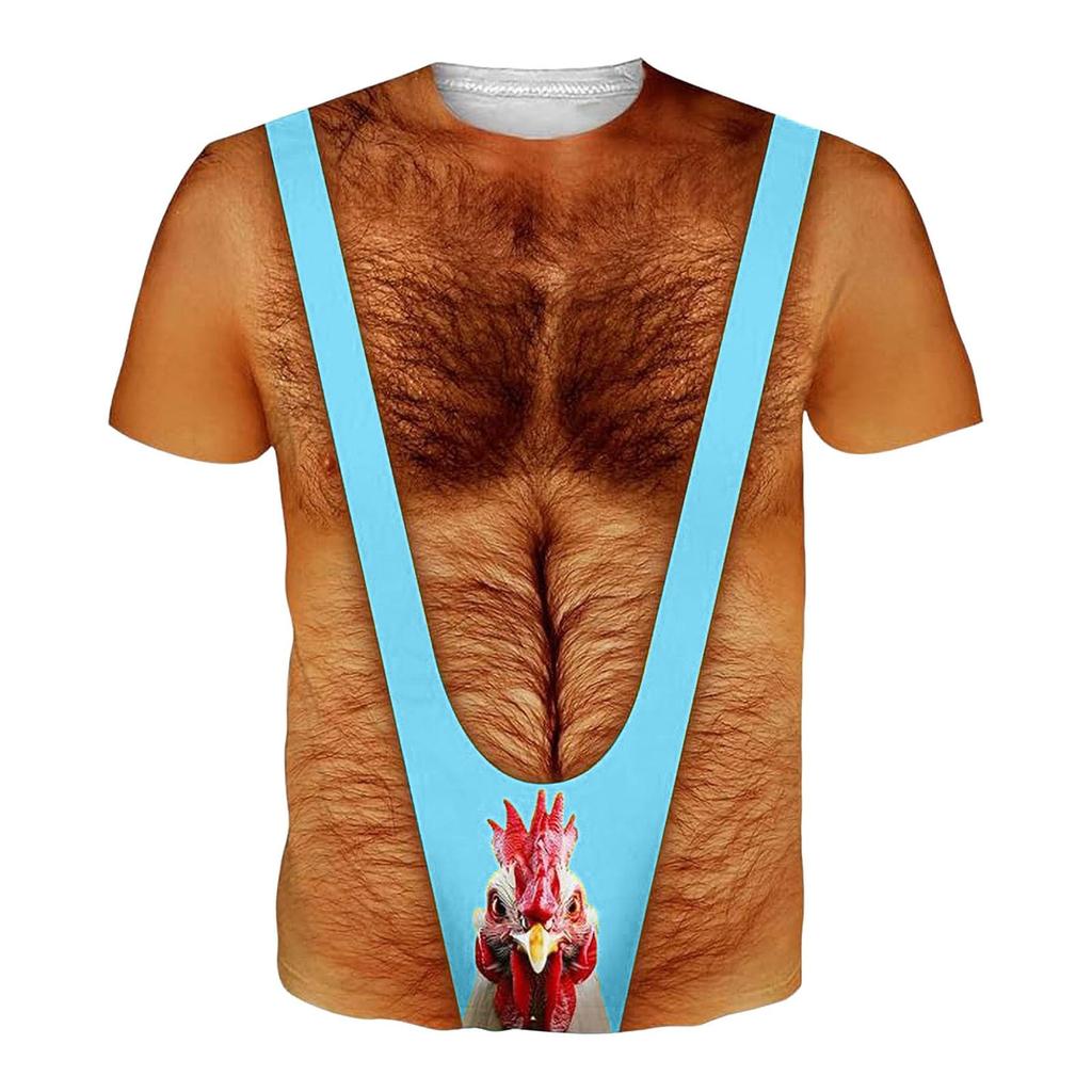Men's Loose Fit Short Sleeve T-Shirt with Printed Graphic Design Casual Comfortable Lightweight Top for Everyday Wear