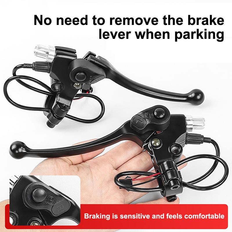 Manubrio Freno Bici Bmx Ultraleggero Leve Freno Ciclismo Bici Elettrica Manubrio Freno V/Disco Con Filo Interruttore Spegnimento Accessorio