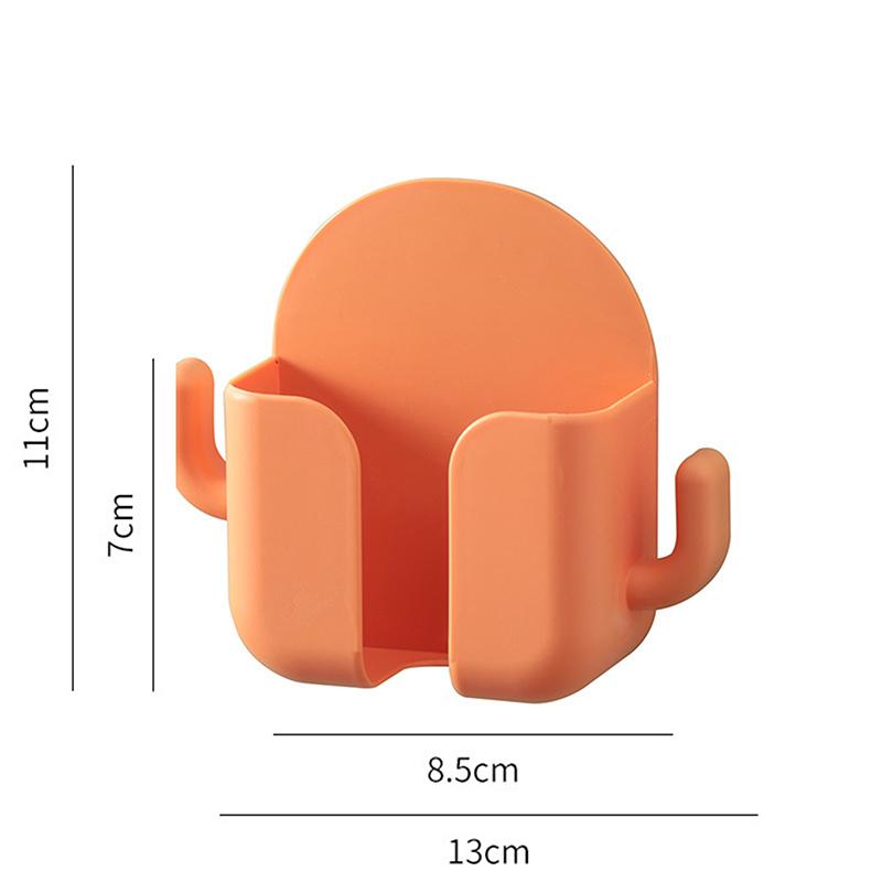 Wall-mounted Punch-free Mobile Phone  Charging  Storage  Organizer Box Remote Control Rack Adhesive