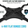 Elastic Tie Down Strap Featuring Rubber Grip and High Strength ABS for Secure Motorcycle Luggage Fastening on Rough Road