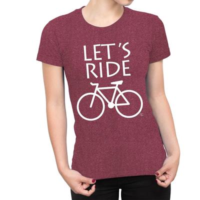 1Tee Womens Let's Ride Cyclist T-Shirt