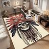 1pc. Indian Chief Feather Headdress Rug for Home Decor, Office Carpet, Chair Cover, Outdoor Mat, Gift Idea