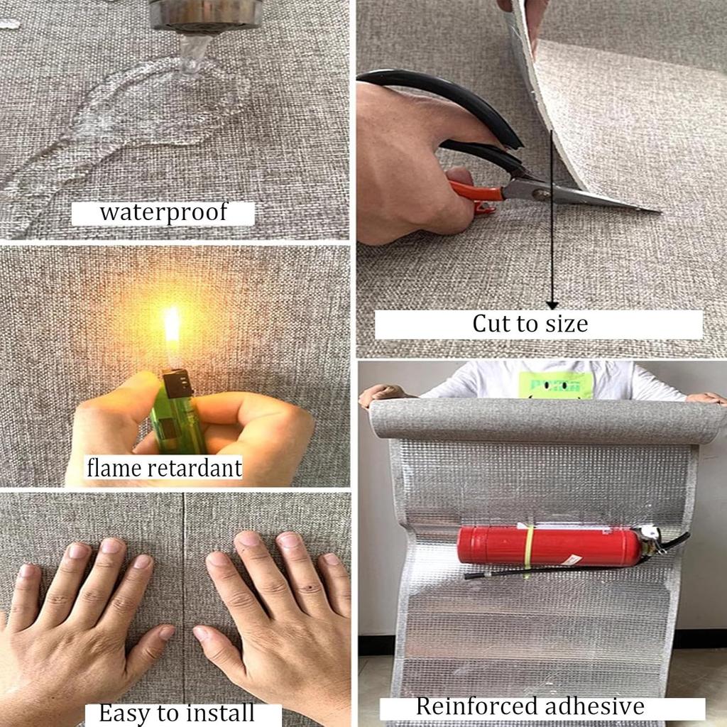 Peel And Stick Wall Panels 5mm Self Adhesive Foam Wallpaper Waterproof Anti-collision Heat Insulation Upholstered For Interior Wall Decor Bedroom