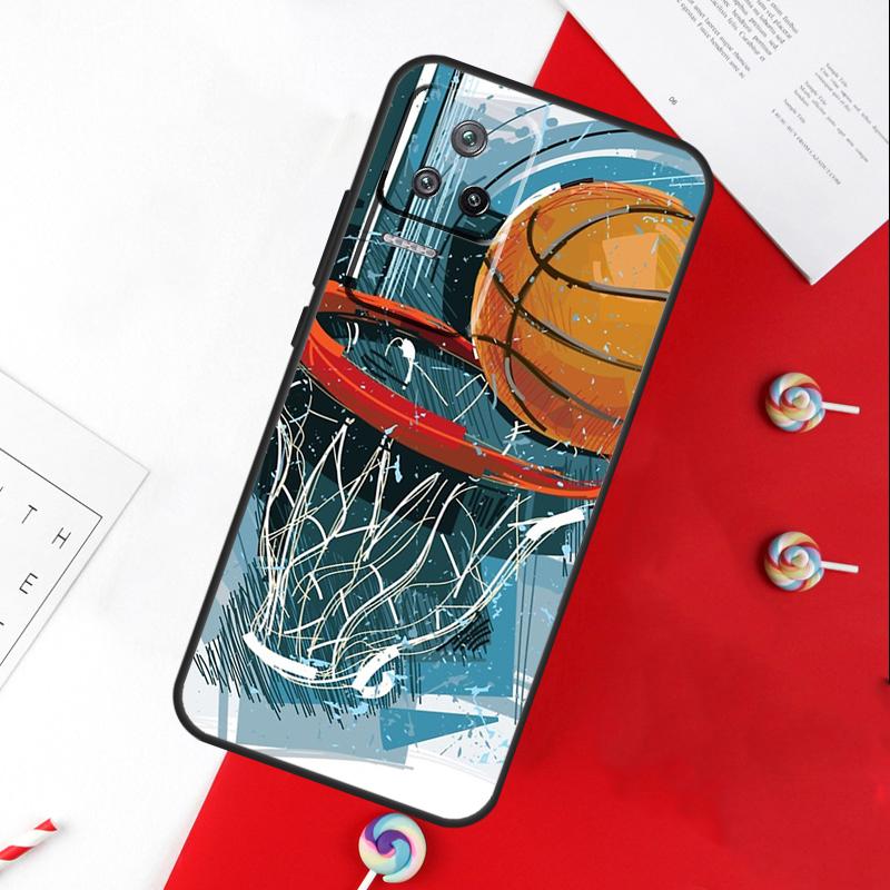 Basketball Ball Cover For Xiaomi 14T 11T 12T 13T Pro 13 14 15 Ultra POCO X7 Pro X3 X5 X6 F5 F6 M6 Pro Case
