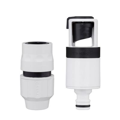 Takagi Wasserhahnnippel und Rakurokku Wasserhahnadapter Set (WT) G5028WT für Standardschlauch (12-15mm Innendurchmesser) [Zuverlässiger Hersteller 2] Weiß