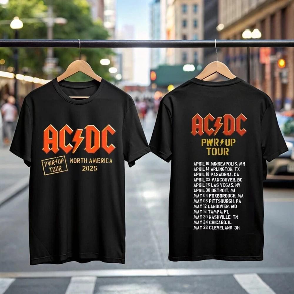 2025 Rock Tour Dates T-Shirt | Music Fan Gift Unisex Concert Tee S-4XL Unisex T-Shirt S