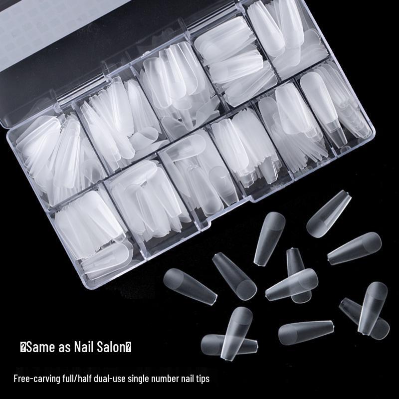 Single Number Frosted Ultra-Thin Nail Tips - Small Size, Traceless, Refillable, Half/Full Stick, Free Carving.