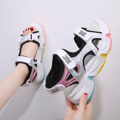 Women's Sports Sandals Summer  New Korean Style Platform Sandals Beach Shoes Women Ins Women Sandals 2024