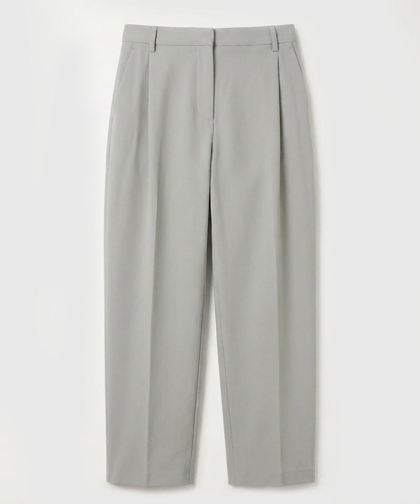 LMOOD Award Pleated Wide Slacks Tan