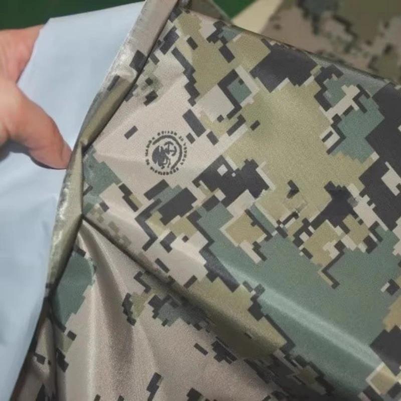 100x150cm 190T Polyester Raincoat Fabric Taffeta Composite PVC Camouflage Printed Waterproof Fabric