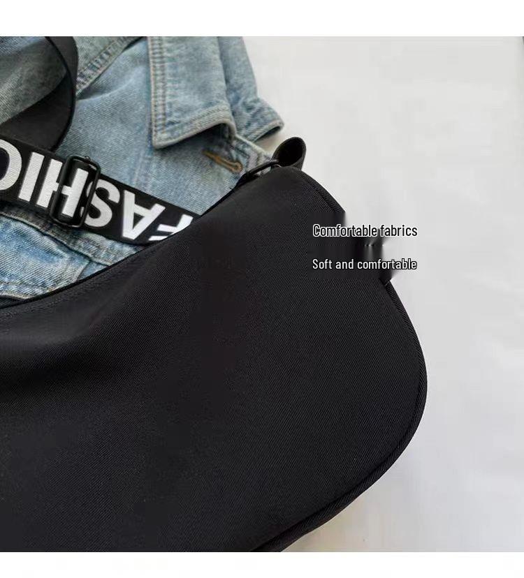 Damenmode Nylon Canvas Umhängetasche mit breitem Riemen – Vielseitig, großes Fassungsvermögen, lässiger Stil