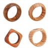 Modern Wooden Wristband Bracelet With Hand Carved Texture Lightweight Stylish Hand Jewelry Gift For Her