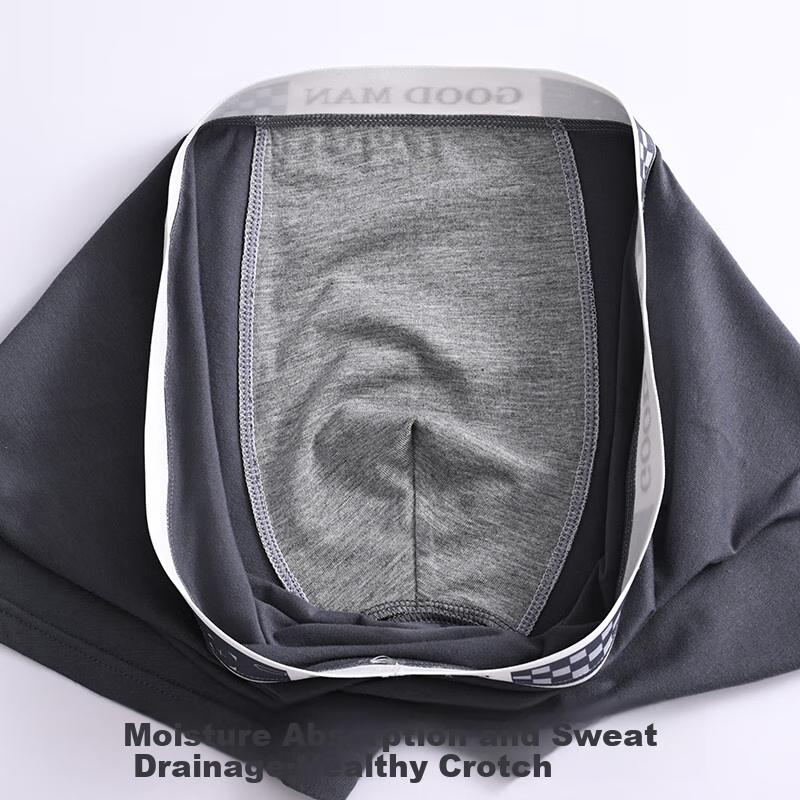 Bingxuemumian Men's Underwear, Pure Cotton Boxer Briefs, Loose-Fitting Athletic Style, Youth And Adult Sizes, Father's Day Gift