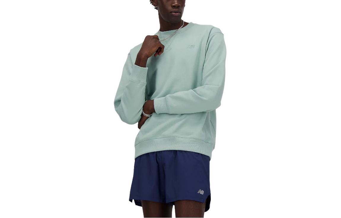 New Balance Athletics French Terry Crew Sweatshirt Men s Light Green MT41506-SAM L