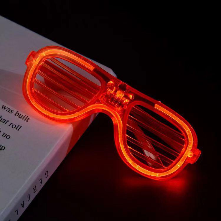 Occhiali a Lamelle Disco Illuminati - Accessori Lampeggianti per Vita Notturna Adulti