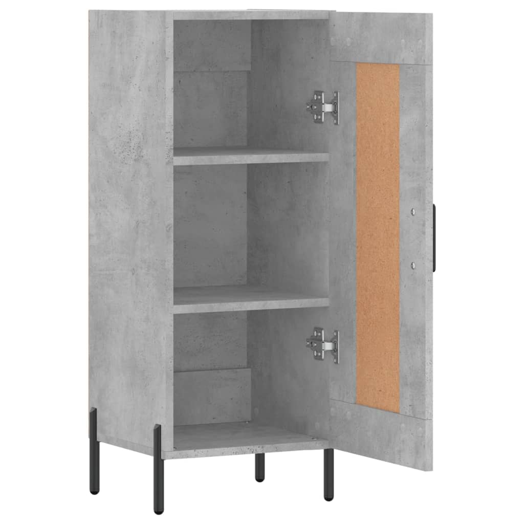 Vidaxl Szafka, Szarość Betonu, 34,5X34X90 Cm, Materiał Drewnopochodny