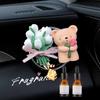 Tulip Cute Bear Car Aromatherapy Air Conditioner Air Outlet Decoration Car Perfume Fragrant Stone Cartoon Super Cute Couple