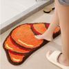 Non Slip Crescent Roll Shaped Rug Made from Soft Polyester Tufted Material Suitable for Living Rooms and Kitchen