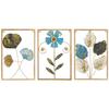 Leaves Metal Wall Decor | Elegant Nature-Inspired Iron Wall Hanging  | Wall Hanging | Wall Décor | Easy Installation | 37 x 25 cm Each | Set of 3