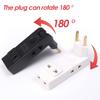EU Plug Outlet Swivel Electrical Socket Wall Adapter 180° Rotatable 4 Plugs Electrical Plug Adaptors for Home Office Travel