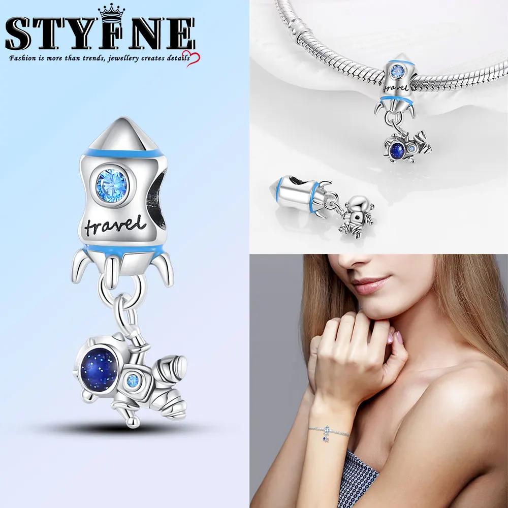 Anniversary Luggage Airplane Passport Three-Piece Set Copper Charms Fit Original Bracelet Jewelry Making For Women Gift