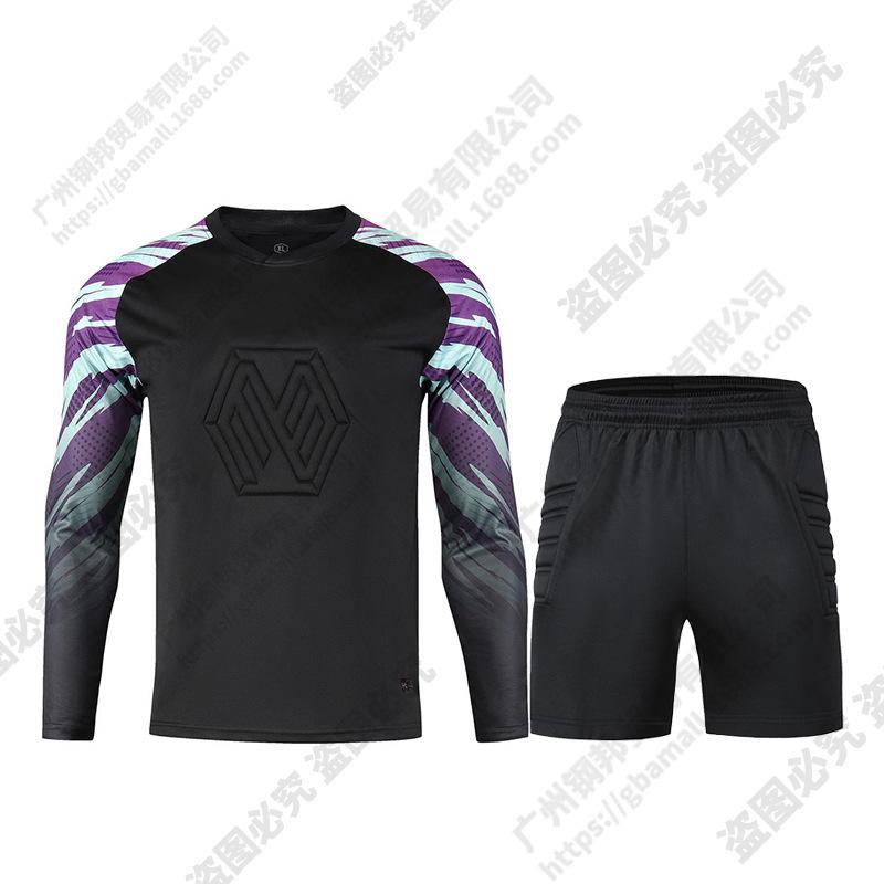 Unisex Long Sleeve Goalkeeper Kit: Protective Jersey & Pants for Training and Competition