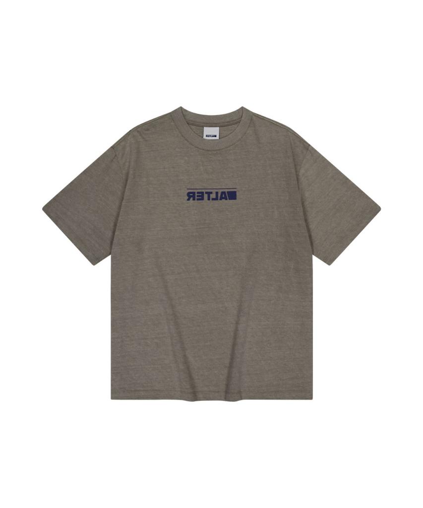 ALTER STUDIO Pigment Neat Logo T-Shirt_Khaki