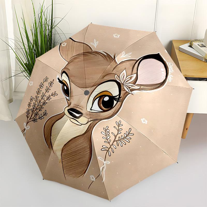 

Deer, Illustration Themed Automatic Opening and Closing Umbrella, Brightly Colored 8-rib Portable Umbrella, Suitable for Men and Women, A Perfect Gift